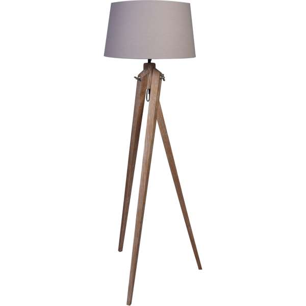 Tripod Wood Floor Lamp c/w Taupe Shade 21 81e38c745fa3339480c5af810c4ae437 1